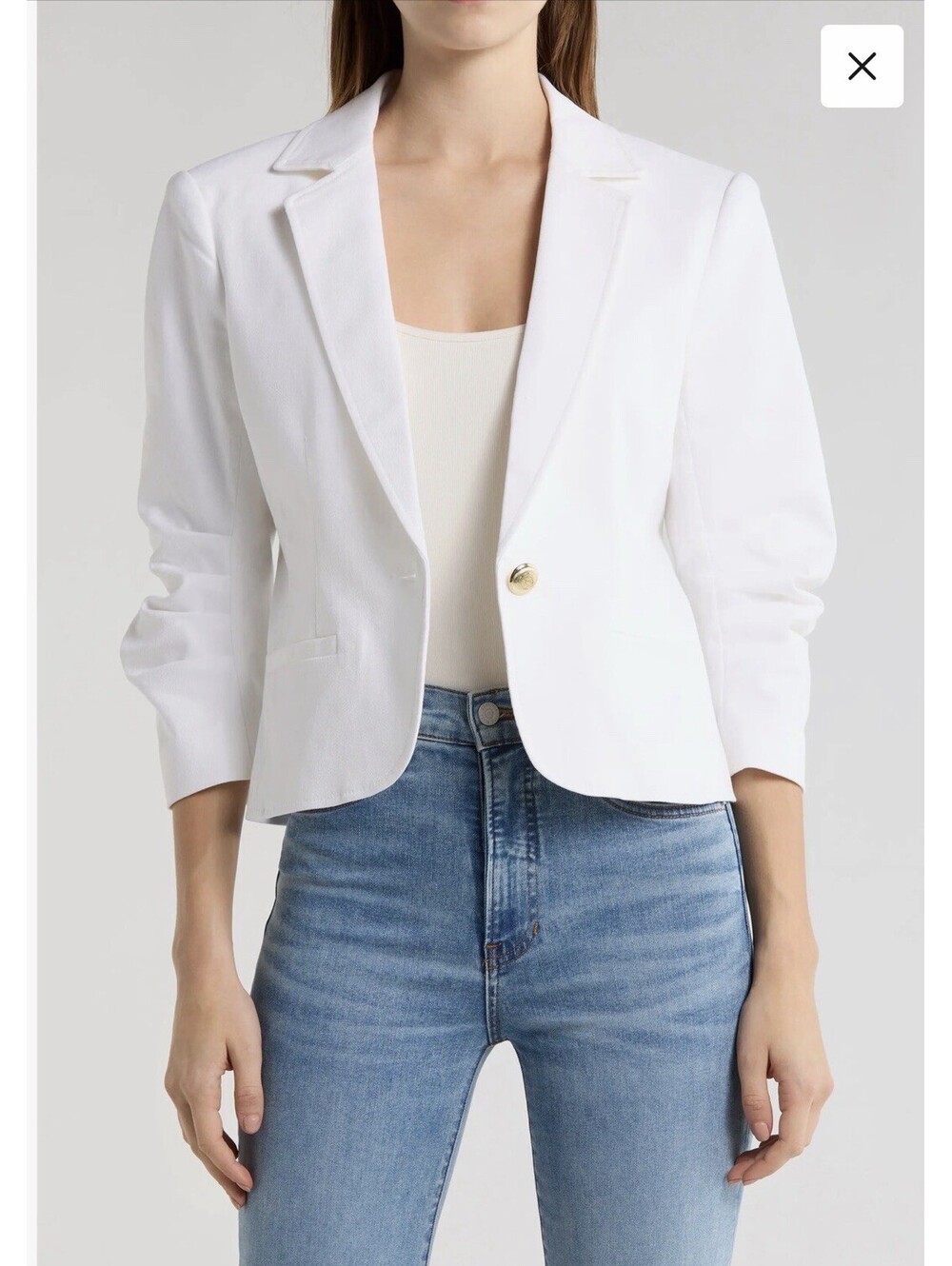 New Cinq A Sept Le Petit Khloe Cotton Blend Jacket In White Size 2 $398